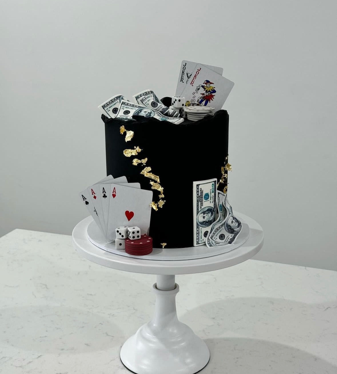Poker style cake