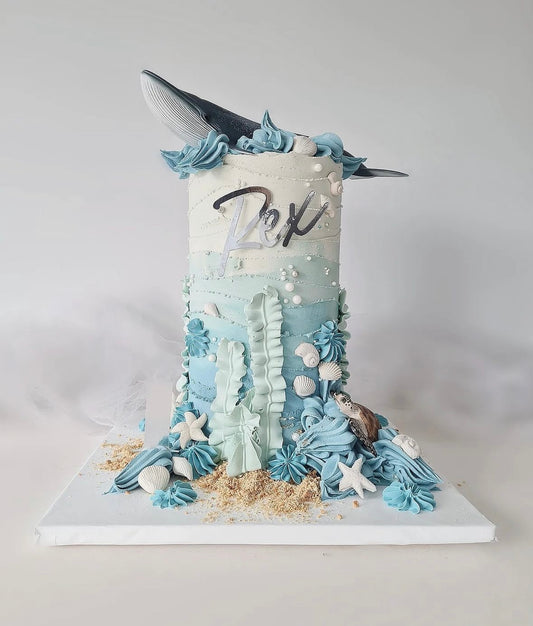 Blue under the sea cake