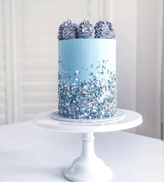 Blue sprinkle cake